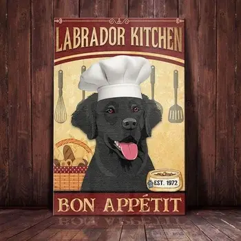 Kovové Prihlásiť Labrador Retriever Psa Kuchyňa Vintage Kuchyňa Značky Stenu Hliníkový Dekor Mor Známky Domov, Barov, Reštaurácií