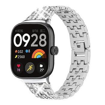 Kovový Remienok pre Redmi Sledovať 4 Smartwatch Diamond Watchband pre xiao redmi sledovať 4 Náramok pre Redmiwatch 4 Náramok Correas
