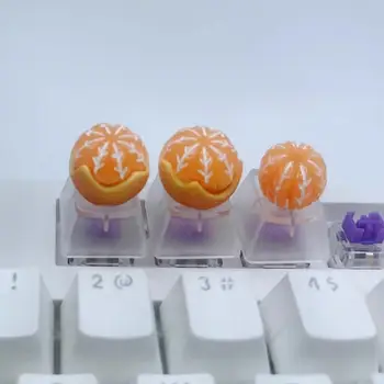 Kreatívne Ovocie Orange Tlačidlo Spp Transparentné Osobné 3D urob si sám Kríž Osi R4 Esc Keycaps Mechanické Klávesnice Príslušenstvo