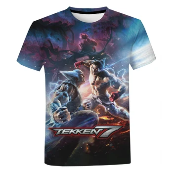Letné Streetwear Japonský Hra T-shirt 3D Tekken 7 Vytlačené T-shirt Muži Ženy Unisex Móda Bežné Nadrozmerné T Tričko