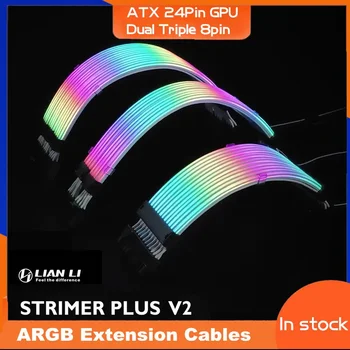 Lian Li Strimer Plus V2 RGB PSU Predlžovací Kábel Súpravy, 24Pin ATX GPU Dual Triple 8pin, Soft & Vymeniteľné