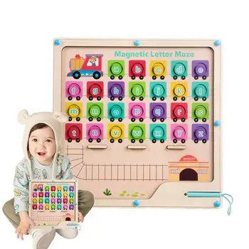 Magnetické Abecedy Rada Abecedy Farba Hádanky Pre Deti, Vzdelávacie Bludisko Hračky Montessori ABC Puzzle Rada Pre Dievčatá Chlapci