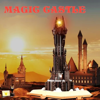 Mesto Film Série Magic Castle Knihy Stavebné Bloky Krúžky Barad-dur Dark Tower Model MOC Tvorivé Tehly Hračky Pre Deti, Darčeky