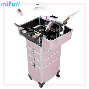 MiFuny Multifunkčný Vozík Make-Up Boxs Viacvrstvových Nástroj Skriňa Na Nechty Make-Up Špeciálne Boxy Veľkokapacitný Úložný Make-Up Boxs