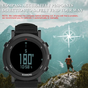 Muži, Digitálne Hodinky, Barometer, Výškomer, Kompas, Teplomer 50m Nepremokavé Vonkajšie Športové Náramkové hodinky pre Horolezectvo, Beh