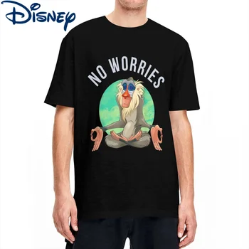 Muži Ženy T-Shirts Disney Lion King Novinka, 100% Bavlna Tričká Krátky Rukáv Rafiki Bez Obáv T Košele Posádky Krku Oblečenie