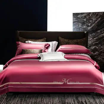 Nové 1000TC Egyptskej Bavlny Royal Luxusné Výšivky posteľná bielizeň Nastaviť Kráľovná King Size Farbou Perinu Posteľ List obliečka na Vankúš