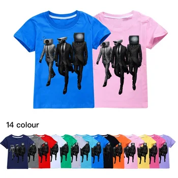 Nové Letné Hot Hra Skibidi Wc Tričko Deti 3D Vytlačené T-Shirt pre Chlapcov Speakerman Oblečenie Dospievajúce Dievčatá Bežné Topy Streetwear