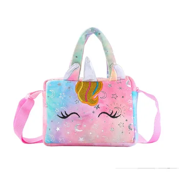 Nový dizajn krásne ruky tašku plyšové taška cez rameno detí roztomilý darček messenger taška pre dievčatá