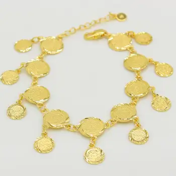 Nový Príchod Mince Náramok pre Ženy/Dievčatá Zlatá Farba Peniaze Prihlásiť Šperky Islamu, Moslimov Staroveké Mince Dary