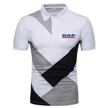 Nákladné Vozidlo značky DAF Logo Mužov Tričko Krátky Rukáv Polo Tričko Kontrast Farieb Polo Nové Oblečenie Jar Leto Streetwear Bežné Móda, top