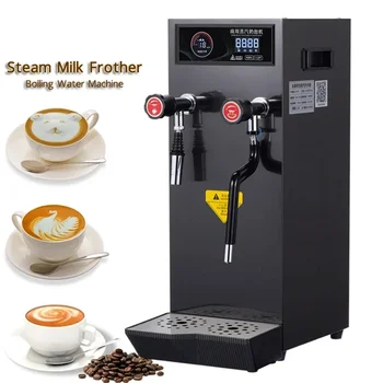 Obchodné Mliečna Pena Stroj Kávy Parná Mlieko Frother 12L Inteligentná regulácia Teploty Varu Vody, Stroj Kávy Mlieko Parník