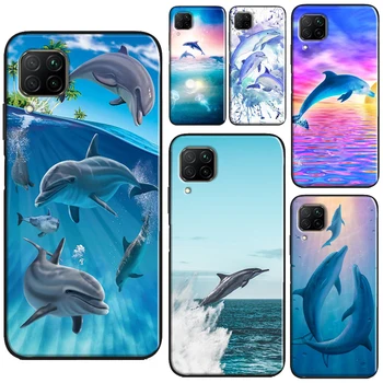 Ocean Dolphin Prípade Huawei P40 P20 P30 Pro Mate 20 Lite P Smart 2019 Nova 5T Počesť 50 Lite 10i 8X 9X