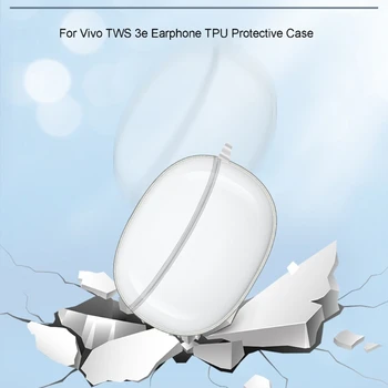 Ochranné puzdro TPU Shockproof Kryt pre Vivo TWS 3e Slúchadlá Prachotesný Bývanie Umývateľný Plnenie Box Rukáv