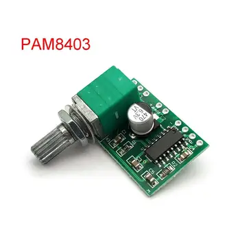 PAM8403 5V Napájanie Audio Zosilňovač Rada 2 Kanál 3W W Ovládanie Hlasitosti / USB Napájanie