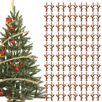 Parohy sponky do Vlasov 100ks Vianočné Antler Vlasy Klip Roztomilý Sobov Vlasy Lesný Roh A Uši, Vlasy Kolíky Na Vianočný Večierok pre Dospelých