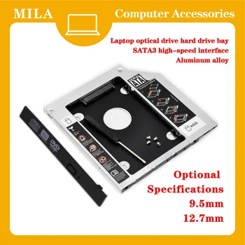 Pevný Disk Dopravcu hdd caddy 12,7 mm hliníkový optibay sata 3.0 pevného disku v prípade, dvd prípade adaptér pre 2,5 ssd 2tb pre notebook, CD-ROM