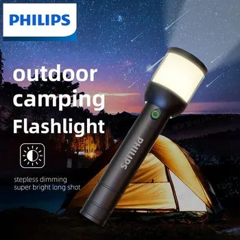 Philips Camping Lampa 2 v 1 Dizajn Prenosné Baterka 4 Svetelné Režimy fotografické Blesky Pre Kempovanie sebaobrany Turistika