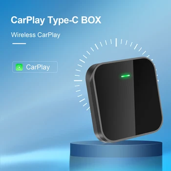 Podofo Káblové Bezdrôtové Carplay Box Carplay Bluetooth Adaptér USB/Typ-C Port, WIFI Ovládanie Hlasom GPS Navigácia Pre iPhone