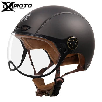 Polovicu Tváre Retro Motobike Jazdecké Prilby Cyklistické Vybavenie Casco Moto Elektrický Motocykel Prilba Lete Opaľovací Krém