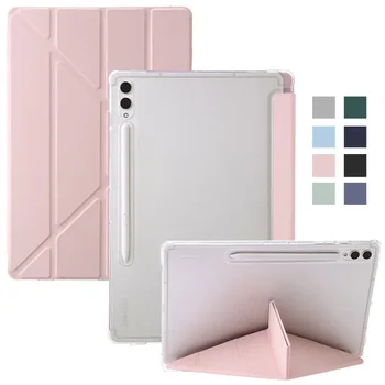 Pre Samsung Tab S9 Plus Prípade Coque Smart Folio Magnetický Stojan Tabletu Funda Pre Galaxy Tab S9 FE S9 Plus Prípade s Ceruzkou Držiteľ
