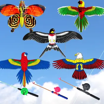 Priehľadné Plastové Eagle Kite 30 Metrov Kite Line Veľkého Orla Letiaceho Vtáka Drakov Deti Darček Cartoon Kite Rodinné Výlety Záhrada