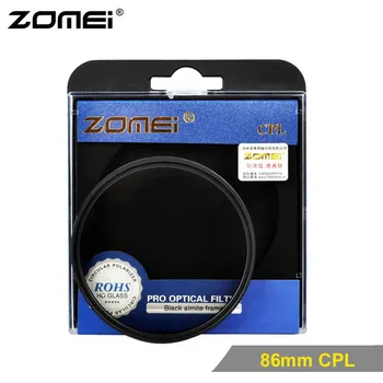 Pôvodné Zomei 86mm Profesionálnych Optických CPL Kruhové Polarizačné Polarizer Filter pre Canon Nikon Pentax Sony DSLR Fotoaparát objektív
