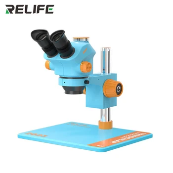 RELIFE RL-M5T-B11 trinokulárny kyowa 0.7-4,5 X Kontinuálne Lupa Mikroskop S Kamerou pre Rôzne Elektronické Opravy Zariadenia