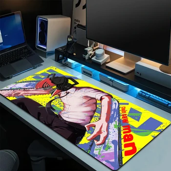 Reťazová píla Muž Anime Podložka pod Myš Xxl protišmykovým Gumovým Počítač Veľké Gaming Mousepad Denji Moc Manga Úrad Myši Mat Hráč Deskmat