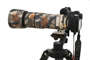 ROLANPRO Objektív Kamufláž Kabát Daždi Kryt pre Canon EF 100-400mm f4.5-5.6 L IS USM Objektív Rukáv Zbrane Prípade