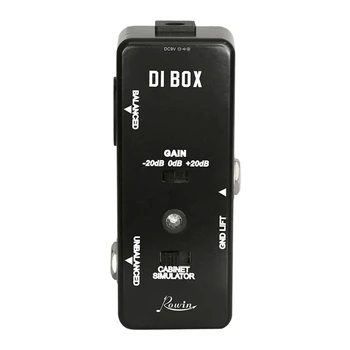 Rowin DI BOX LEF-331 Micro-DI s Kabínou Sim a Získať Gitara Efekt Pedál True Bypass