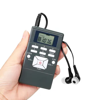 Rozhlasové Stanice FM Vysielanie Zariadenia Digitálny Mini Malé Vrecko Stereo Slúchadlá Design AM FM Prenosné Rádio