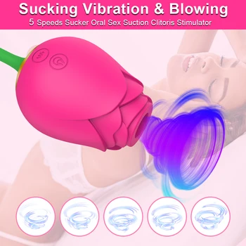 Silný Rose Sania Vibrátor pre ženy s Láskou Vajcia Bradavky, Klitoris Bulík Stimulácia Klitorisu Tovaru Sexuálne Hračky pre Dospelých 18