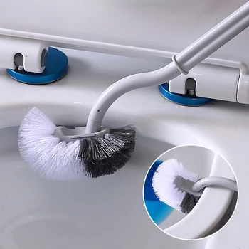 Silný Wc Čistiaca Kefa Plastová Brush Cleaner Práčky Zakrivené Čisté Strane Ohýbanie Rukoväť Rohu Kefa Kúpeľňa Wc Kefa
