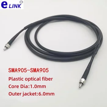 SMA905 plastových optických vlákien, jumper 1000um 1mm core 6.0 mm vonkajší plášť pof formát patch kábel 1m 2m 3m 1 kus