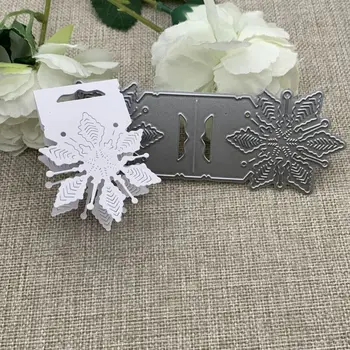 Snowflake obdĺžnik dekorácie Rezanie Kovov Zomrie Pre DIY Scrapbooking Dekoratívne Razba Remeselníci Die Rezanie Šablóny Plesní