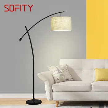 SOFITY Nordic Poschodí Lampa LED Moderné Módne Jednoduché Vintage Stojaci Svetlá Gauč Dekor pre Domáce Obývacia Izba, Spálňa