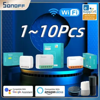 SONOFF 1-10Pcs MINIR4M Wi-Fi Smart Switch MINI Extrémne Inteligentných Domov Relé Modul Diaľkové Ovládanie Hlasom Pre Ohľadu na to, Alexa Domovská stránka Google