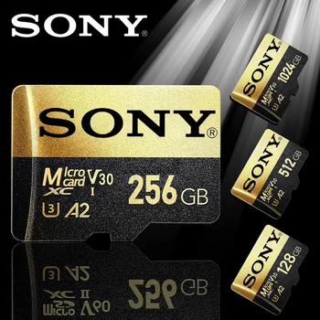 SONY Micro SD Karty Class10 SD Pamäťová Karta 128 gb kapacitou 256 GB 32 GB, 64 GB 1T MicroSD U3 A2 TF Karty Memoria Flash Pamäť C10 Pre Xiao PC