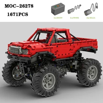 Stavebným MOC-26278 pickup truck lezenie off-road vozidla, montáž a montážne diely modelu dospelých a detských hračiek darček