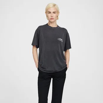 Street Osobnosti Vytlačené T-Shirts Ženy O-Krku Priedušná Topy Voľné Nadrozmerné Bavlnené Tričko Letné Tričko Značky