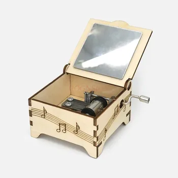 Technológia malých výrobných ruke tras music box ručné creative music box flip s zrkadla detí zostavený model