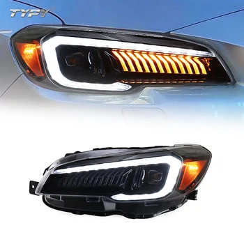 Továreň, Nový Full LED S Sekvenčné a Vitajte Dýchanie DRL Hlava svetlá predné svetlo Na Subaru Impreza WRX 2015-UP