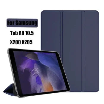 Tri-fold obal Pre Samsung Galaxy Tab A8 2021 PU Tablet Kryt pre Samsung Tab A8 10.5 SM-X200/SM-X205 Ochranné Tablet Kryt