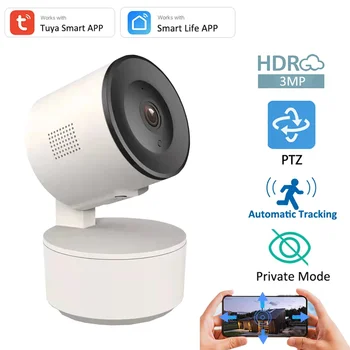 Tuya Smart WiFi 3MP IP Kamera 1080P Bezpečnostné Automatické Sledovanie Pohybu Detekciu Hlas Intercom Krytý Baby Monitor Onvif