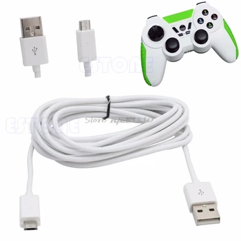 USB 10 FT 3M Micro Napájania, Nabíjací Kábel Kábel Pre PS4 Xbox Jeden Radič Biela