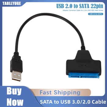 USB 3.0 2.0 A SATA 3 Kábel Sata 6 gb / S Pre USB 3.0 Adapter Podporu 2.5 Palcový Externý HDD SSD Pevný Disk 22 Pin Sata III Kábel