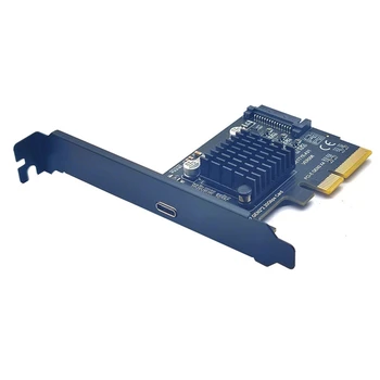 USB 3.2 PCI Express Rozširujúca Karta PCI-E 4X Do USB3.2 Gen2 X2 Typ-C 20Gbps SATA Powered Asmedia ASM3242 Čip