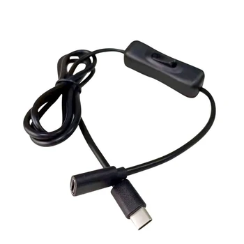 USB C Predlžovací Kábel s On/Off Perfektné pre Nabíjanie a Prenos Dát na Akýkoľvek Typ C Zariadenia