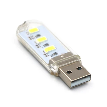 USB LED Svetlo, 5V Usb Lampa Počítač Mobilné energetické Nabíjanie Svetla na Čítanie, Mini Knihy, Svietidlá, Spálne, písací Stôl Nočného Osvetlenia
